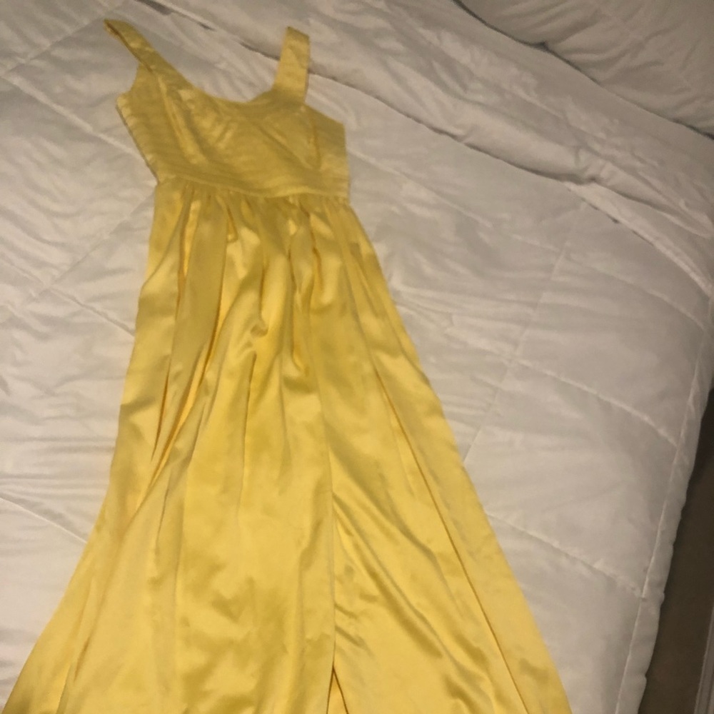 BCBG Pastel Yellow Long Gown